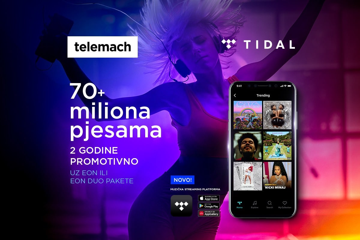 Stigao je TIDAL– najbolji zvuk koji te prati svuda sada uz Telemach BH!